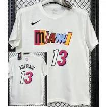 T148 HEAT ADEBAYO #13 White High Quality Casual T-Shirt