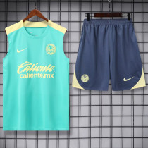 2024-25 Club America Light green Tank top and shorts suit