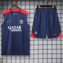 2024-25 PSG Royal blue Tank top and shorts suit