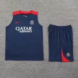 2024-25 PSG Royal blue Tank top and shorts suit