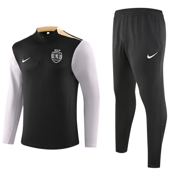 2024-25 Sporting Lisbon Black Half Pull Tracksuit (半拉链)