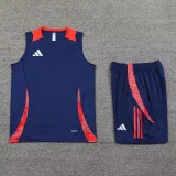 2024 AD Royal blue Tank top and shorts suit