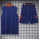 2024 AD Royal blue Tank top and shorts suit