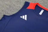 2024 AD Royal blue Tank top and shorts suit