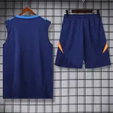 2024 AD Royal blue Tank top and shorts suit