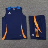 2024 AD Royal blue Tank top and shorts suit