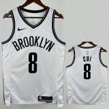 2022-23 NETS CUI #8 White Top Quality Hot Pressing NBA Jersey