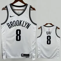 2022-23 NETS CUI #8 White Top Quality Hot Pressing NBA Jersey