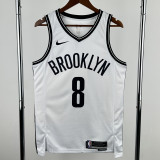 2022-23 NETS CUI #8 White Top Quality Hot Pressing NBA Jersey
