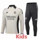 2024-25 RMA Beige Kids Half Pull Tracksuit (童装)(半拉链)