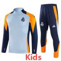 2024-25 RMA Light blue Kids Long Sleeve Training Tracksuit (童装)