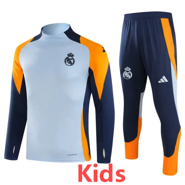 2024-25 RMA Light blue Kids Long Sleeve Training Tracksuit (童装)