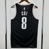 2022-23 NETS CUI #8 Black Top Quality Hot Pressing NBA Jersey