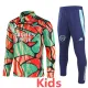 2024-25 ARS Green red Kids Half Pull Tracksuit (童装半拉链)(涂鸦)