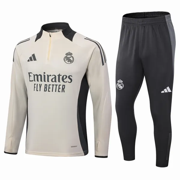 2024-25 RMA Beige Half Pull Tracksuit (半拉链)