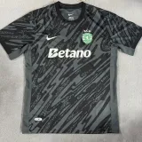 2024-25 Sporting Lisbon Black Goalkeeper Soccer Jersey