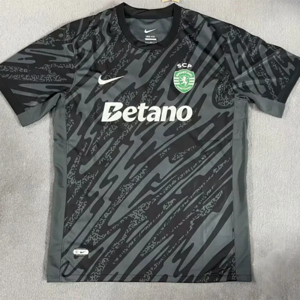 2024-25 Sporting Lisbon Black Goalkeeper Soccer Jersey