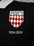 2024-25 Monaco Black 100th Anniversary Player Version Soccer Jersey