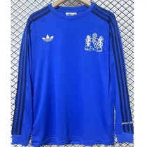 2024-25 Man Utd Blue Joint Retro Edition Long Sleeve Soccer Jersey (长袖)