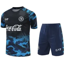 2024-25 Napoli Black Blue Training Short Suit
