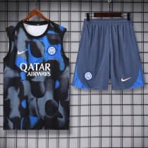 2024-25 INT Gray blue Tank top and shorts suit