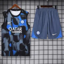 2024-25 INT Gray blue Tank top and shorts suit
