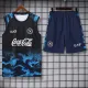 2024-25 Napoli Black Blue Tank top and shorts suit