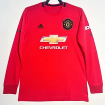 2019-2020 Man Utd Home Long Sleeve Retro Soccer Jersey (长袖)