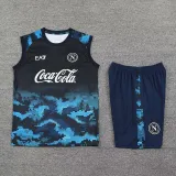 2024-25 Napoli Black Blue Tank top and shorts suit
