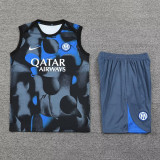 2024-25 INT Gray blue Tank top and shorts suit