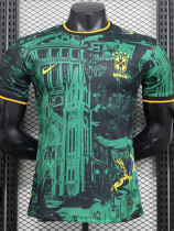 2024-25 Brazil Green Black Special Edition Player Version Soccer Jersey