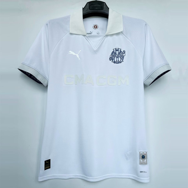 2024-25 Marseille White 125th Anniversary Fans Soccer Jersey