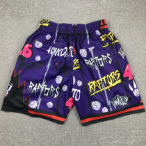 Raptors Purple City Edition Top Quality NBA Pocket Pants (猛龙涂鸦)