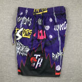 Raptors Purple City Edition Top Quality NBA Pocket Pants (猛龙涂鸦)