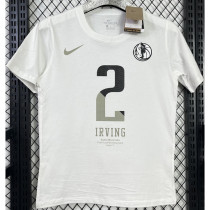 T140 Dallas Mavericks IRVING #2  White High Quality Casual T-Shirt