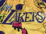 Lakers Yellow City Edition Top Quality NBA Pocket Pants (湖人涂鸦)