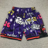 Raptors Purple City Edition Top Quality NBA Pocket Pants (猛龙涂鸦)
