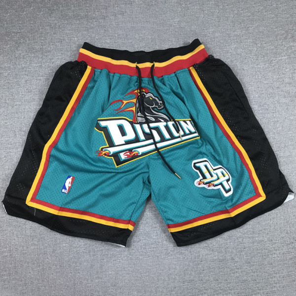 Pistons Green City Edition Top Quality NBA Pocket Pants #活塞队