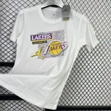 T132 Lakers Jordan White High Quality Casual T-Shirt
