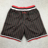 BULLS Black City Edition Top Quality NBA Pocket Pants #公牛条纹