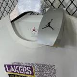 T132 Lakers Jordan White High Quality Casual T-Shirt