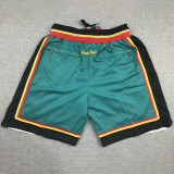 Pistons Green City Edition Top Quality NBA Pocket Pants #活塞队