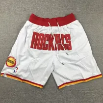 Rockets White City Edition Top Quality NBA Pocket Pants * 火箭队