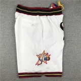 76ERS White City Edition Top Quality NBA Pocket Pants #76人队