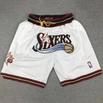 76ERS White City Edition Top Quality NBA Pocket Pants #76人队