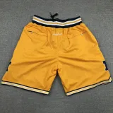 Michigan Yellow City Edition Top Quality NBA Pocket Pants * 密歇根
