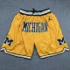 Michigan Yellow City Edition Top Quality NBA Pocket Pants * 密歇根