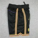 Lakers Black City Edition Top Quality NBA Pocket Pants *湖人队