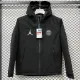2024-25 PSG Jordan Cotton Thickened warm Black Outdoor Jackets #A805加棉冲锋衣