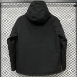 2024-25 PSG Jordan Cotton Thickened warm Black Outdoor Jackets #A805加棉冲锋衣